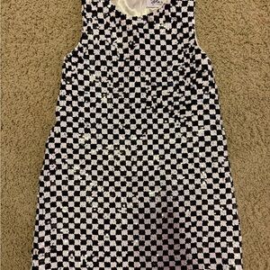 Lola + The Boys Black and White Checkered Sequin Dress